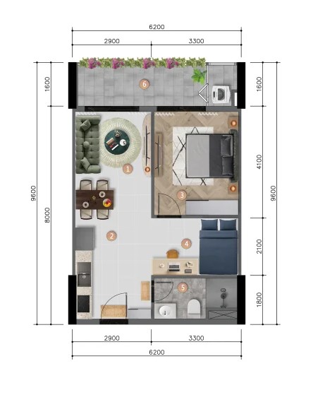 SUN CORA TOWER mặt bằng căn hộ sun cora 1
